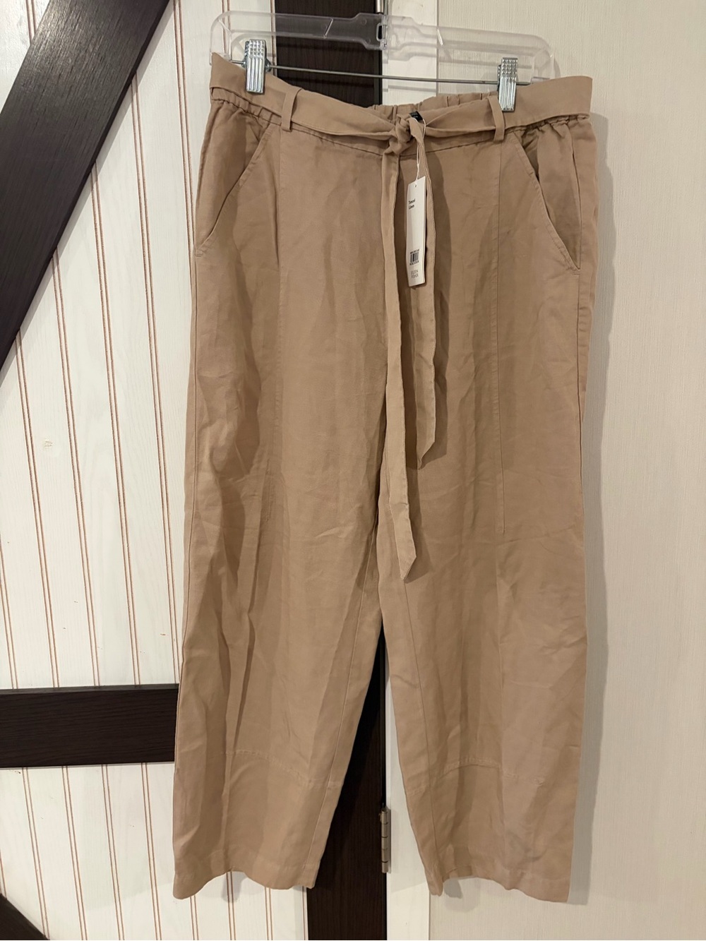 Eileen Fisher Lantern Ankle Tencel Linen  Khaki Beige Sz Sm (more Like Med) $238 - Picture 3 of 11